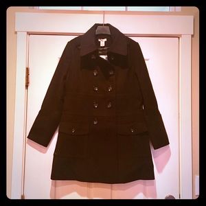 Black military style coat sz xl NEW!