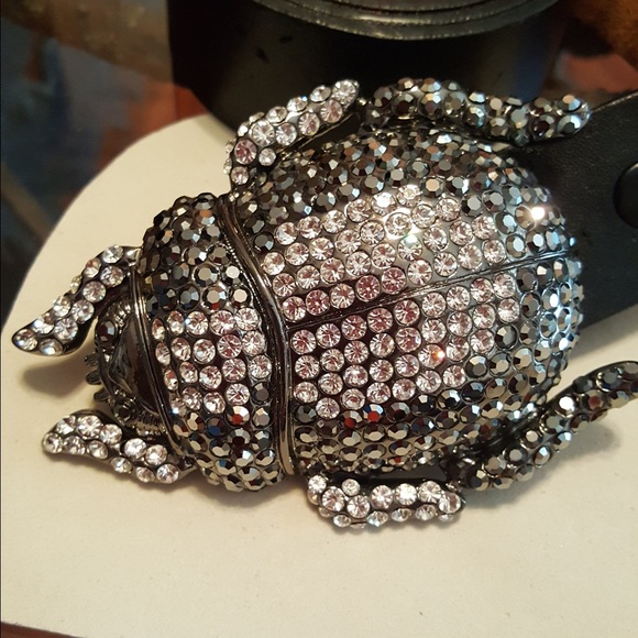 Swarovski Crystal Bug Belt Buckle