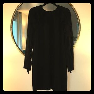 Long sleeve ruffled mini dress