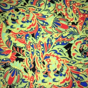 LuLaRoe OS Neon Paisley Leggings NWT