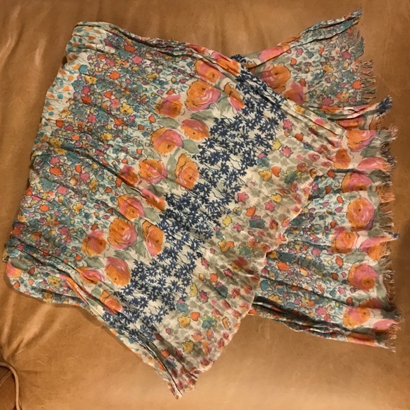 Colorful floral scarf