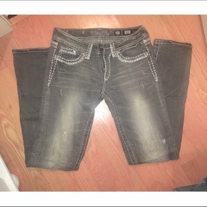 Gray wash Miss Me Jeans w/ skinny leg cut