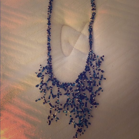 Drop down beaded necklace