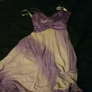 Purple sparkle prom dress. Needs to be dry cleaned