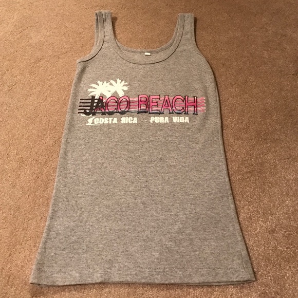 Jaco Beach Costa Rica 🇨🇷 gray tank top S