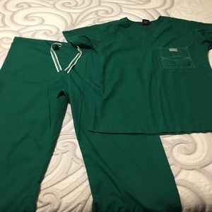 Blue Sky Hunter Green Scrubs