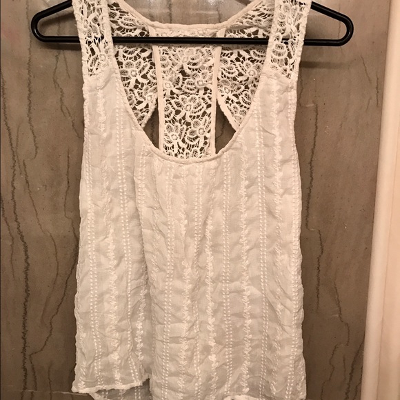 Nordstrom White Lace Tank