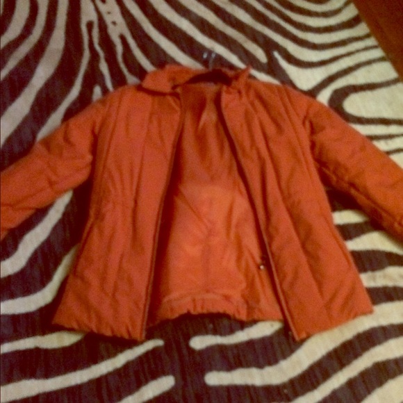 Light weight trendy orange down Coat