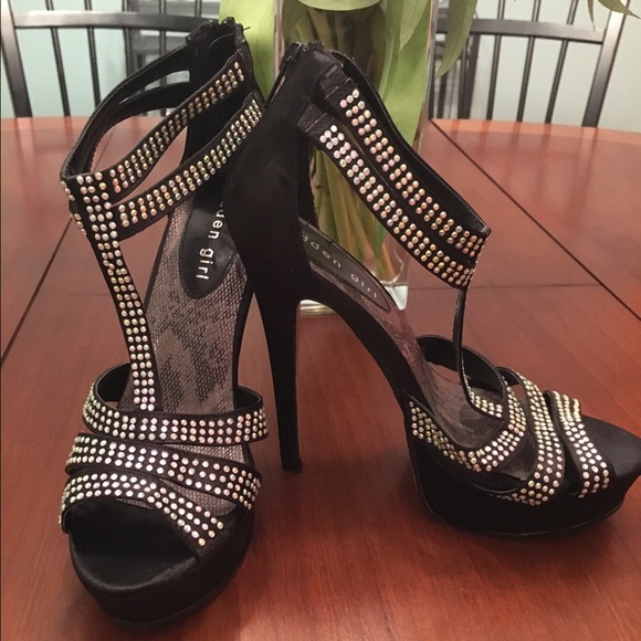 Black Rhinestone Sandals - Picture 6 of 6