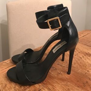 Black ankle strap sandals