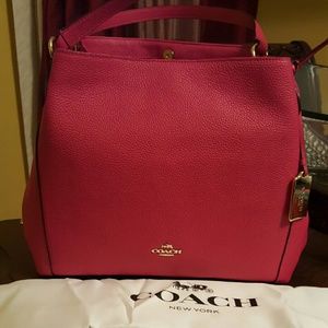 Coach Edie Shoulder Bag Cerise Pink