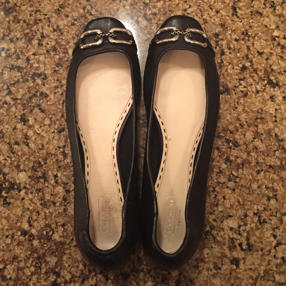 Coach Black Flats