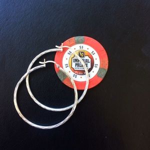 Sterling Silver 2" Hoop Ear Rings