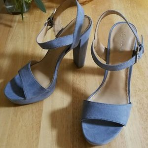 Lauren Conrad Bow Blue Heels