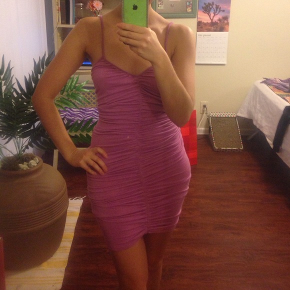 Slinky purple party dress