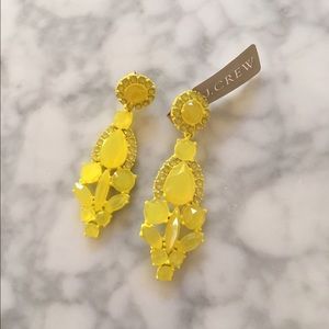 J.Crew neon yellow earrings