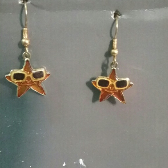 Vintage AGB Star  Earrings. - Picture 1 of 4