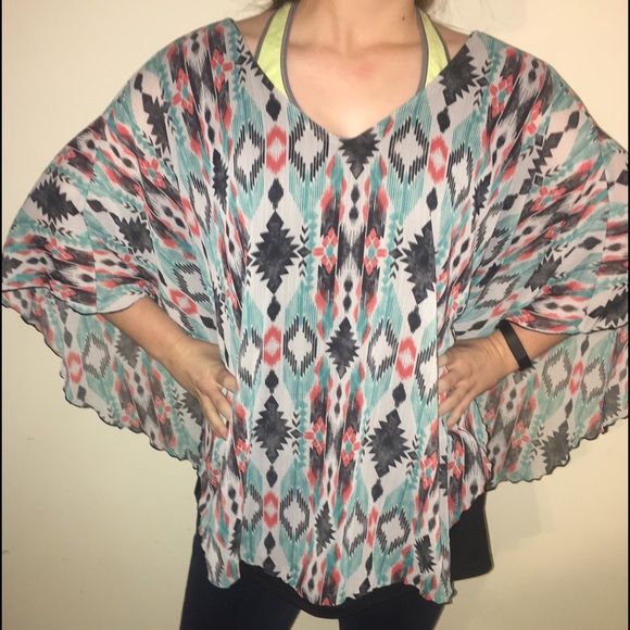 1X poncho with built in tank top