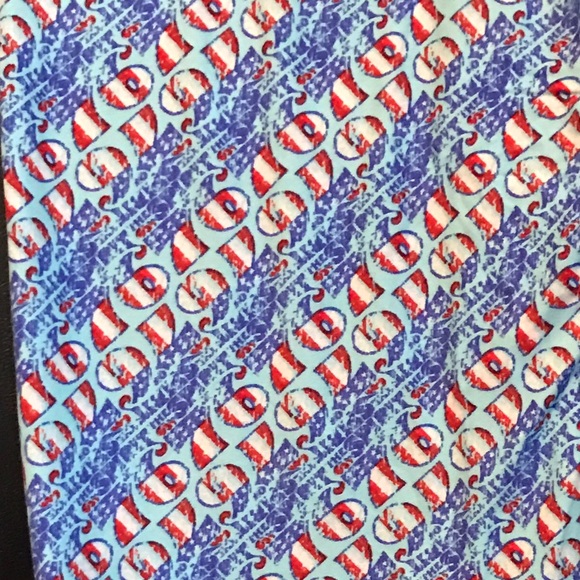 SOLD! Lularoe leggings blue, red, teal, white TC - Picture 3 of 4