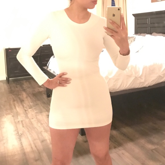 Tight white dress