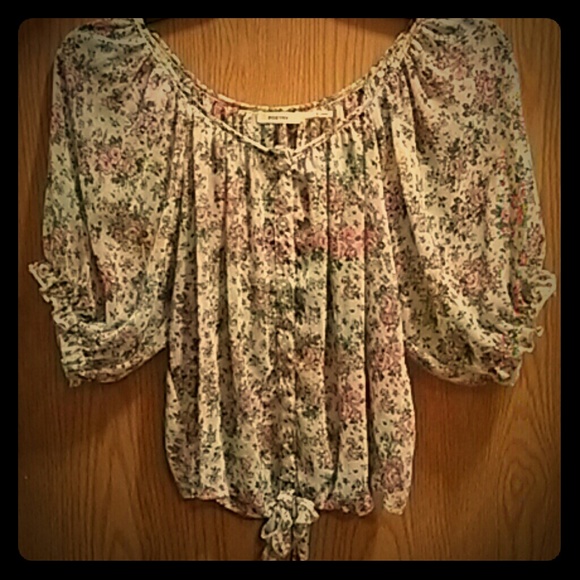 Floral Sheer Top - Picture 1 of 4