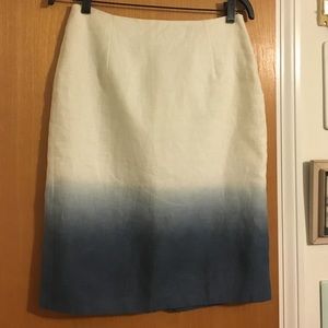 J. Crew linen ombré pencil skirt