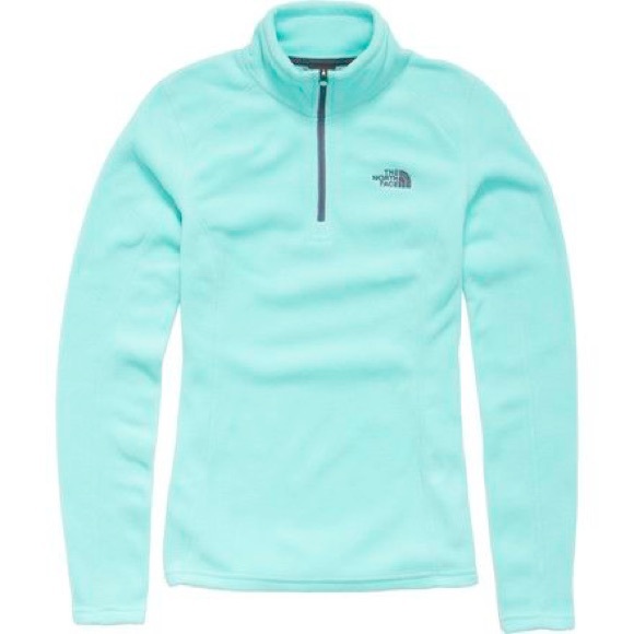 North Face Teal Fleece Quarter Zip