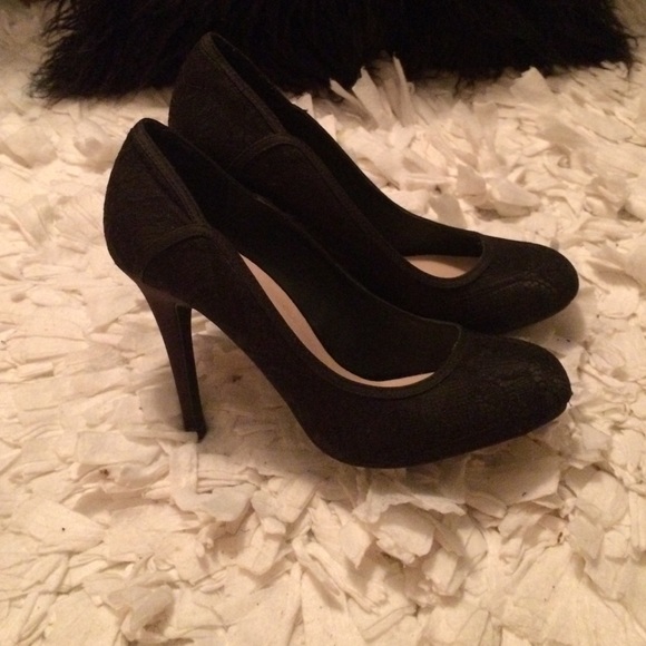 Black Deb Lace Heels