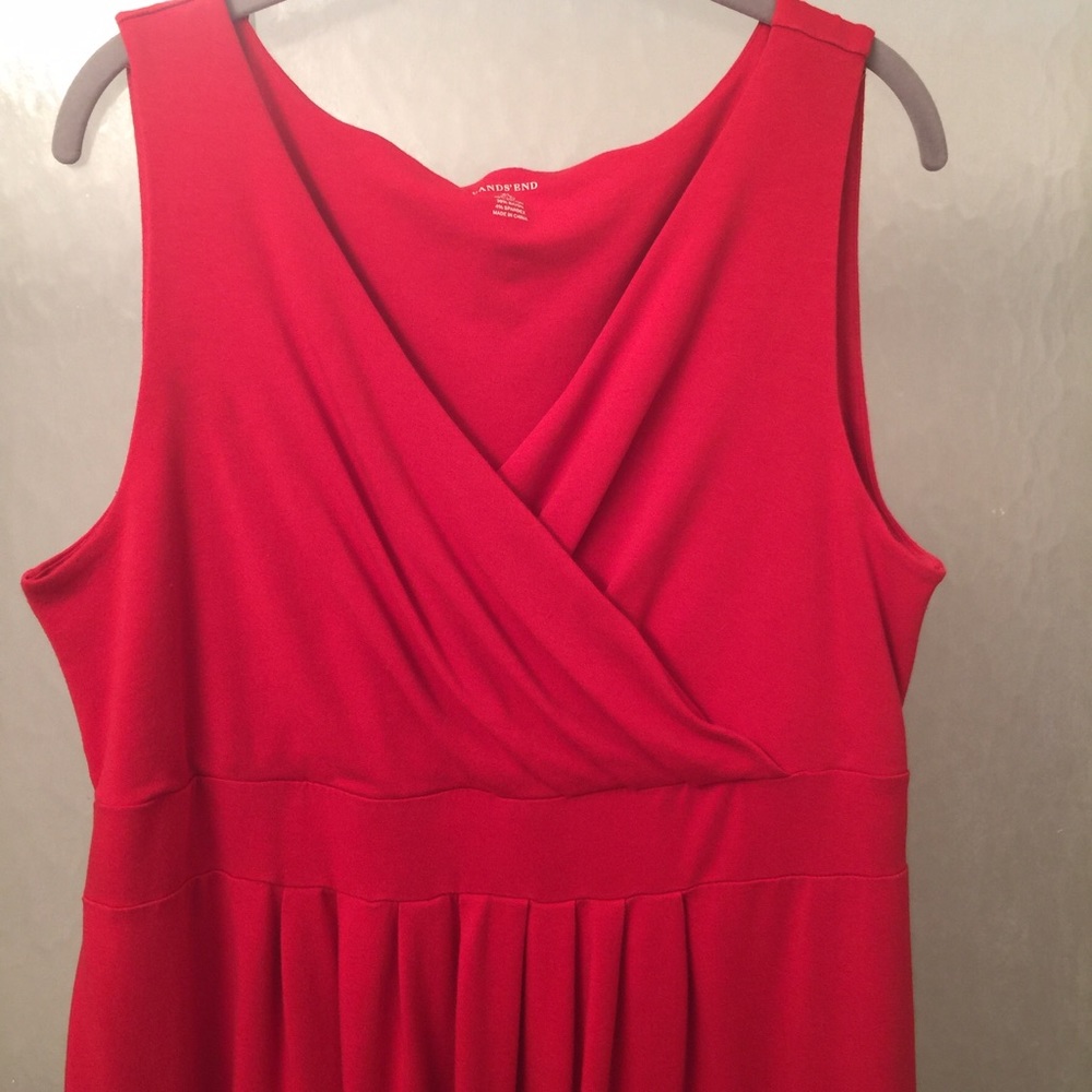 Lands End empire waist fit and flare dress