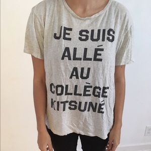 Comfy Graphic French Kitsuné T-Shirt