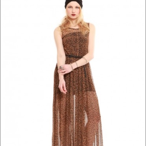 Mesh Cheetah/ Leopard Print Maxi
