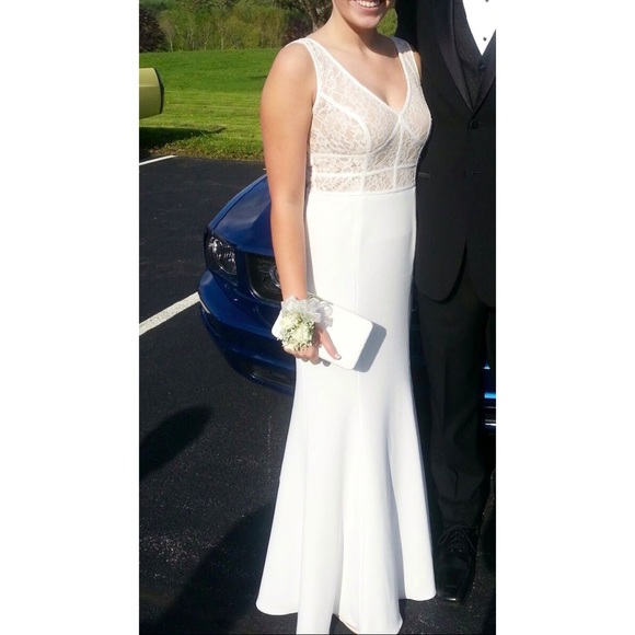 White Lace Prom Dress