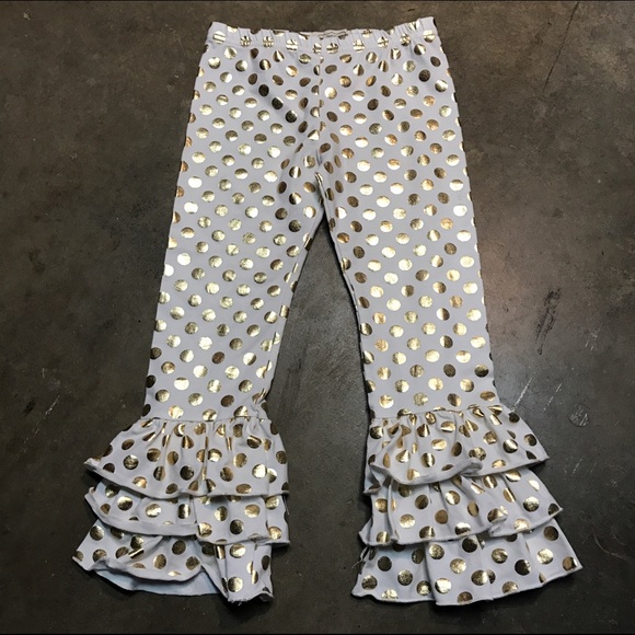 Pearls and Piggytails Leggings - Size: 4T
