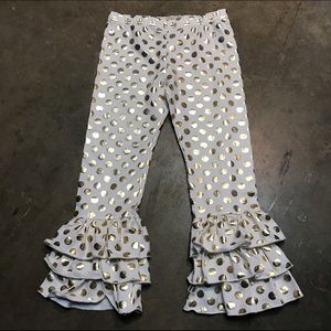 Pearls and Piggytails Leggings - Size: 4T