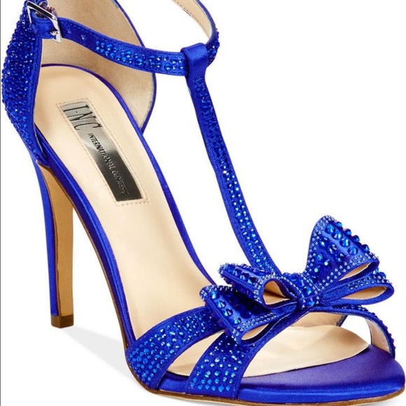 INC International Concepts Shoes - INC gorgeous blue glittery sandals