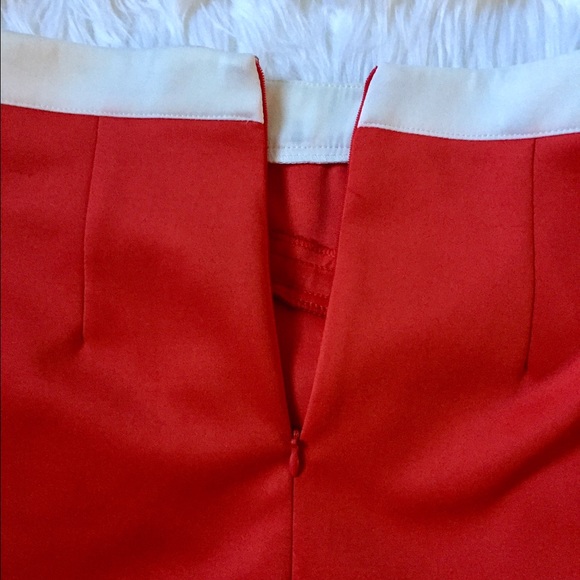 💋Orange White Mini Stylish Skirt - Picture 4 of 5