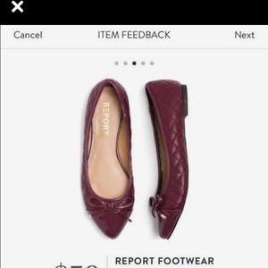 ⬇️Cranberry flats with quilted detail