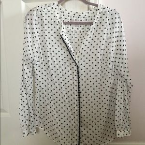 LOFT black & white shirt