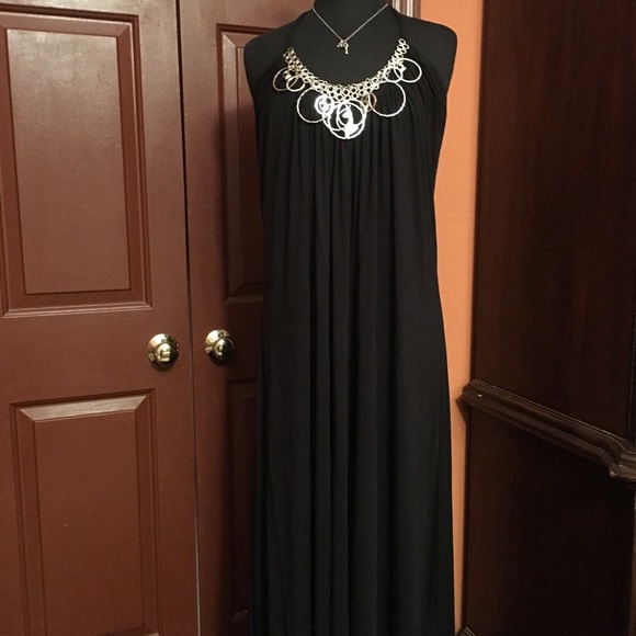 Baby Phat Dresses & Skirts - Halter Swing Maxi Dress With Metal Accents