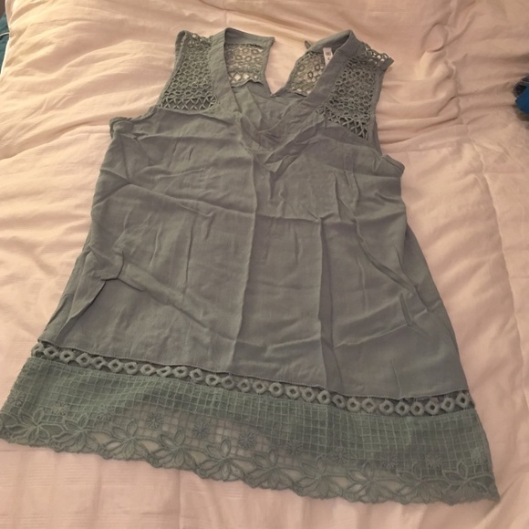 Sea Foam green Lacey top