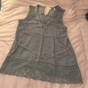 Sea Foam green Lacey top