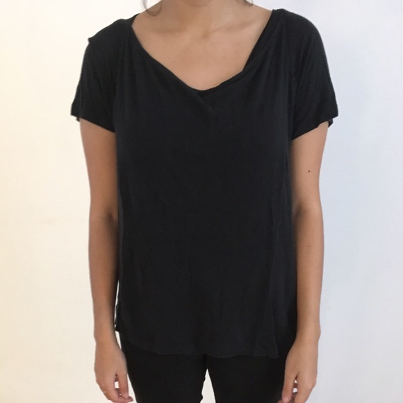 Black J. Crew 100% Linen T-Shirt