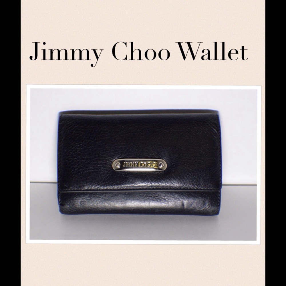 Jimmy Choo Small Black Leather Wallet