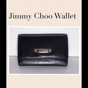 Jimmy Choo Small Black Leather Wallet