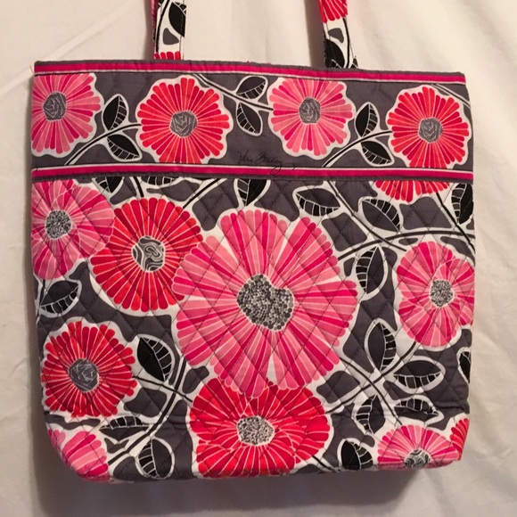 Vera Bradley tote pink flowers - Picture 4 of 5