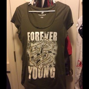 Olive Green Shirt Super cute!