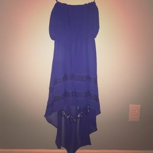 Strapless high low dress