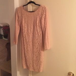Blush lace dress