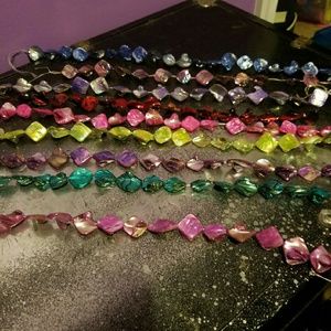 Assorted colors string beads. Never used