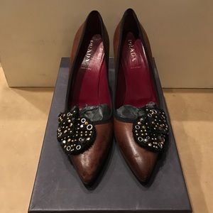 Prada Pointy Toe Decorative Pump